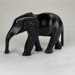 Medinė juodos spalvos dramblio statula 7×19,5×12,5 cm