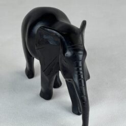 Medinė juodos spalvos dramblio statula 7×19,5×12,5 cm