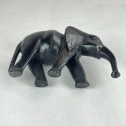 Medinė juodos spalvos dramblio statula 7×19,5×12,5 cm