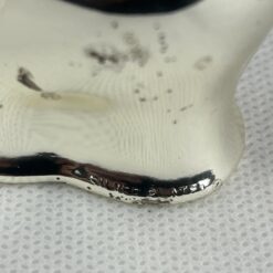 Sidabruoto metalo dramblio statula 2,5x9x5,5 cm