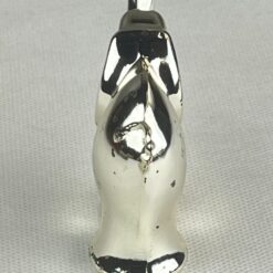 Sidabruoto metalo dramblio statula 2,5x9x5,5 cm