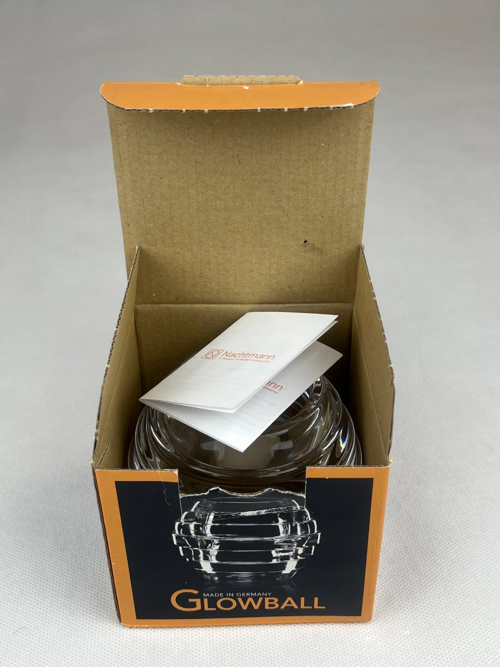 HN0120-zvakides-7 Krištolinė “Nachtmann” žvakidė originalioje dėžutėje 10x10x8,5 cm