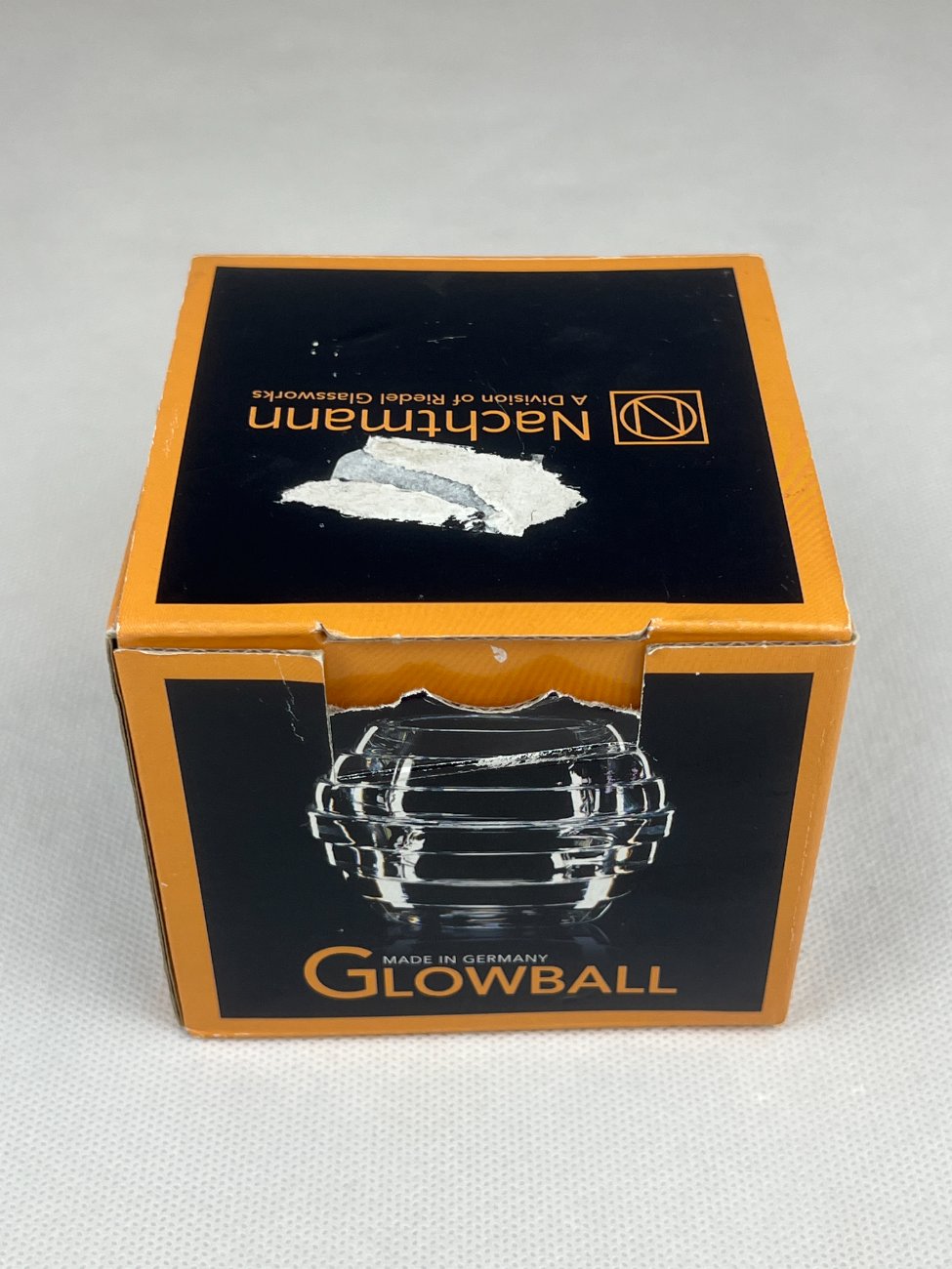 HN0120-zvakides-8 Krištolinė “Nachtmann” žvakidė originalioje dėžutėje 10x10x8,5 cm