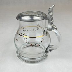 Stiklinis alaus bokalas su dangčiu 650 ml 11x15x16,5 cm