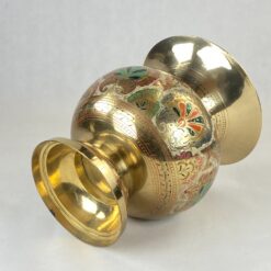 Žalvarinė spalvotais raštais marginta vaza 23x23x27,5 cm