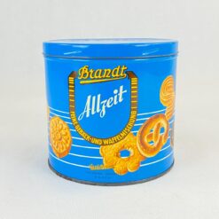 Vintažinė sausainių dėžutė "Brandt" 14x14x13 cm