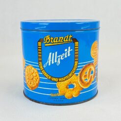 Vintažinė sausainių dėžutė “Brandt” 14x14x13 cm