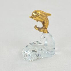 Stiklinė statulėlė “Delfinas ant bangos” 5x3x7 cm