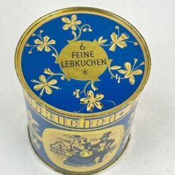 Vintažinė skardinė sausainių dėžutė “Lebkuchen” 10,5×10,5×12 cm