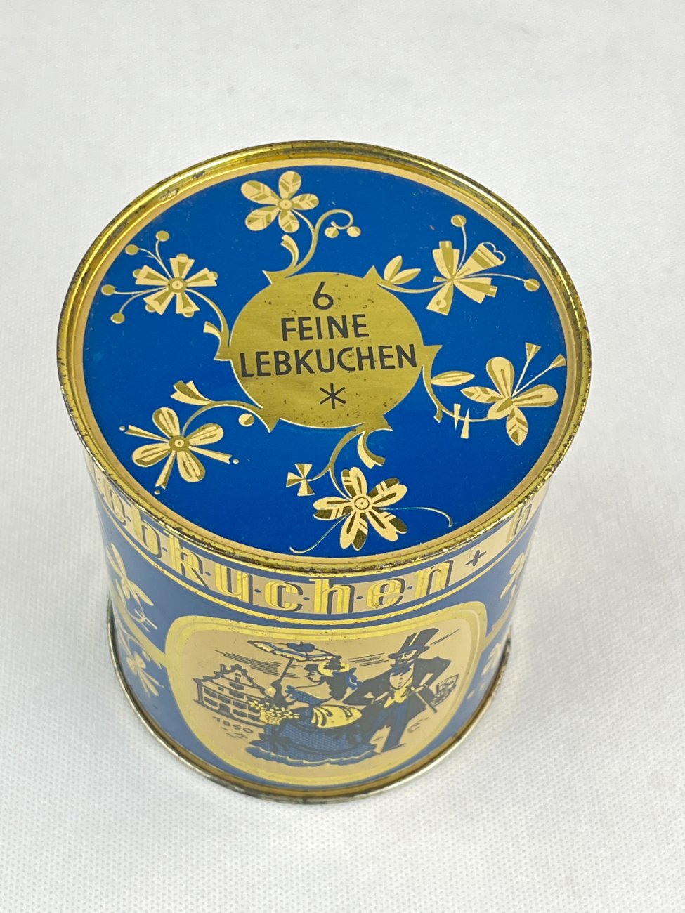 HN0283-dezutes-5 Vintažinė skardinė sausainių dėžutė “Lebkuchen” 10,5×10,5×12 cm