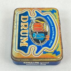 Vintažinė skardinė tabako dėžutė “Drum” 8x11x2,5 cm