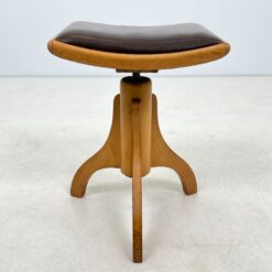 Medinio rėmo reguliuojamo aukščio pianino kėdė su eko oda 44x44x49(+16) cm