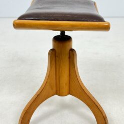 Medinio rėmo reguliuojamo aukščio pianino kėdė su eko oda 44x44x49(+16) cm