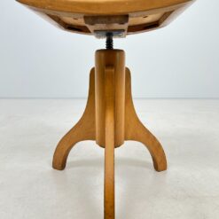 Medinio rėmo reguliuojamo aukščio pianino kėdė su eko oda 44x44x49(+16) cm