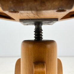 Medinio rėmo reguliuojamo aukščio pianino kėdė su eko oda 44x44x49(+16) cm