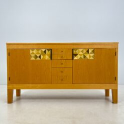 Vintažinė dviejų durų ir penkių stalčiukų komoda 45x157x87 cm