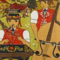 “Fisba Stoffels” įstiklinta skarelė su muzikantais 1×30,5×30,5 cm