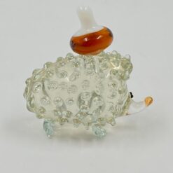 Stiklinė statulėlė “Ežys su grybu” 5x3x5 cm