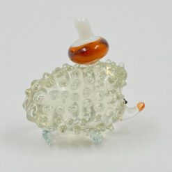 Stiklinė statulėlė “Ežys su grybu” 5x3x5 cm