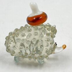 Stiklinė statulėlė “Ežys su grybu” 5x3x5 cm