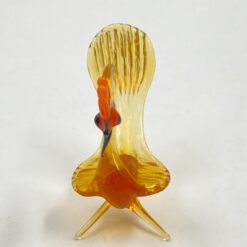 Spalvoto stiklo paukščio statulėlė 2,5x6x5,5 cm