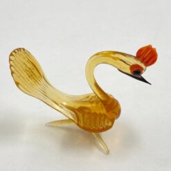 Spalvoto stiklo paukščio statulėlė 2,5x6x5,5 cm