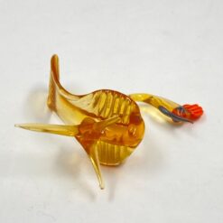 Spalvoto stiklo paukščio statulėlė 2,5x6x5,5 cm