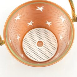 Vario ir žalvario žvakidė “Kibirėlis” su stikliniu įdėklu 12,5x14x13 cm