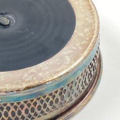 Sidabruoto metalo indas plastikiniu dugnu 13,5×13,5×4 cm