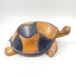 Vėžlio medinė statula 31x21x13 cm