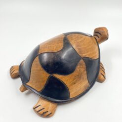 Vėžlio medinė statula 31x21x13 cm