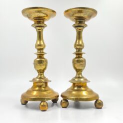 Žalvarinės žvakidės 2 vnt. komplektas 14,5x14,5x32 cm