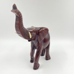 Medinė dramblio statula 12x26x33 cm