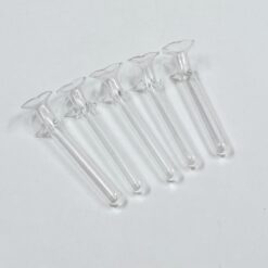 Art deco stiliaus stikliniai stalo įrankių stovai – vazelės 5 vnt. komplektas 3x11x3 cm