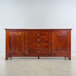 Vintažinė dviejų durų ir keturių stalčių komoda 45,5x216x100 cm