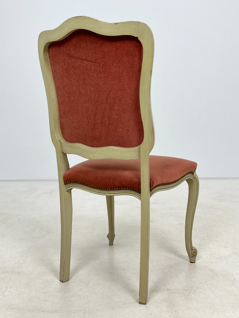 DM0119-kedes-10 Provanso stiliaus kėdės su veliūru 6 vnt. komplektas 55x48x99 cm, 49 cm