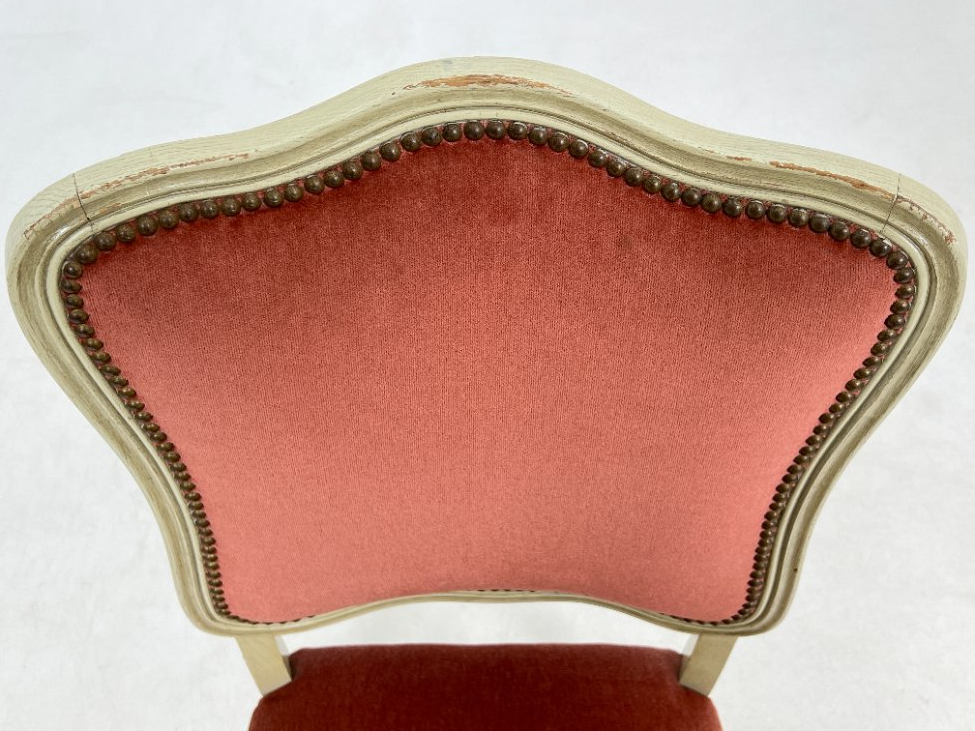 DM0119-kedes-14 Provanso stiliaus kėdės su veliūru 6 vnt. komplektas 55x48x99 cm, 49 cm