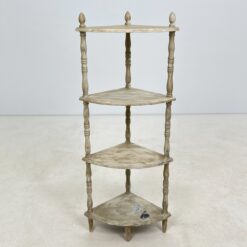 Provanso stiliaus medinė kampinė etažerė - lentyna 33,5x48x115 cm