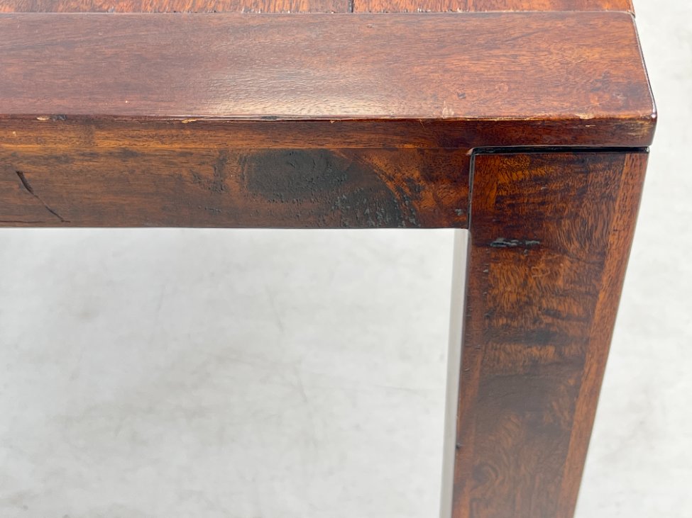 DM0140-stalai-12 Vintažinis medinis valgomojo stalas 90x148x77,5 cm