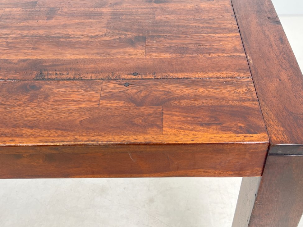 DM0140-stalai-8 Vintažinis medinis valgomojo stalas 90x148x77,5 cm