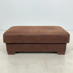 Dvivietis dirbtinės zomšos prieškambario pufas – skrynia 63x122x49 cm