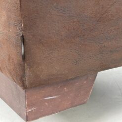 Dvivietis dirbtinės zomšos prieškambario pufas – skrynia 63x122x49 cm