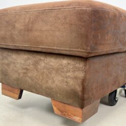 Dvivietis dirbtinės zomšos prieškambario pufas – skrynia 63x122x49 cm