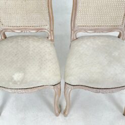 Medinės kėdės su gobelenu ir ratanu 2 vnt. komplektas 47x50x99 cm, 48 cm