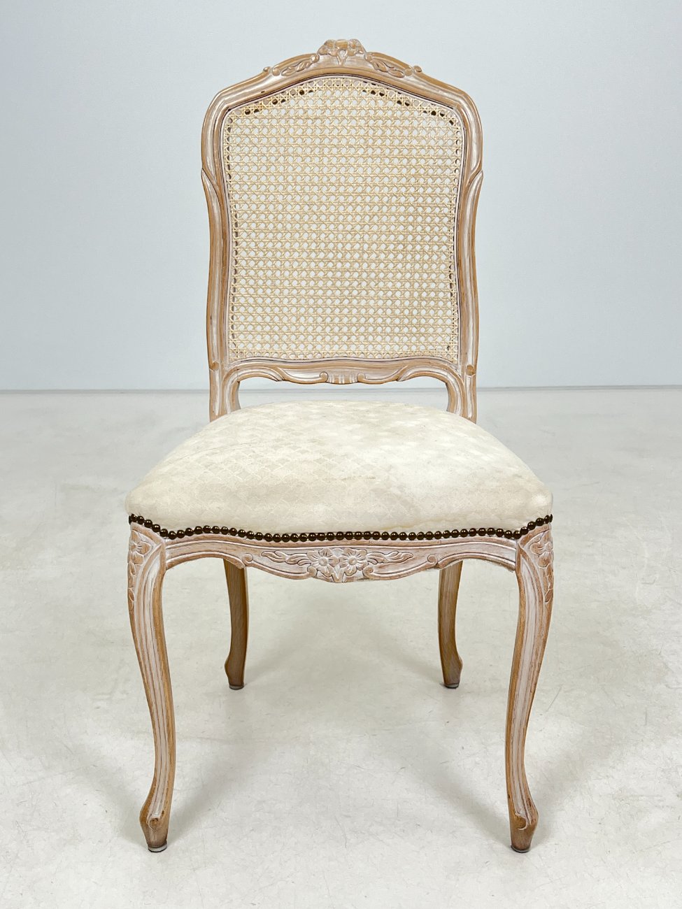 DM0156-kedes-3 Medinės kėdės su gobelenu ir ratanu 2 vnt. komplektas 47x50x99 cm, 48 cm