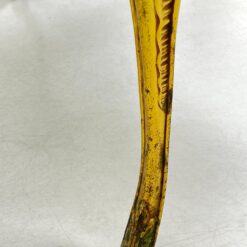 Stačiakampis žalvario rėmo staliukas akmeniniu stalviršiumi 50,5x81x49,5 cm