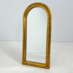 Arkos formos veidrodis sendintame aukso spalvos rėme 4,5x34,5x73,5 cm