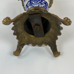 Žalvarinė penkių šakų žvakidė su porcelianu 24x24x61,5 cm