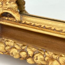 Rokoko stiliaus veidrodis aukso spalvos rėme 16x123x205 cm