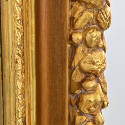 Rokoko stiliaus veidrodis aukso spalvos rėme 16x123x205 cm